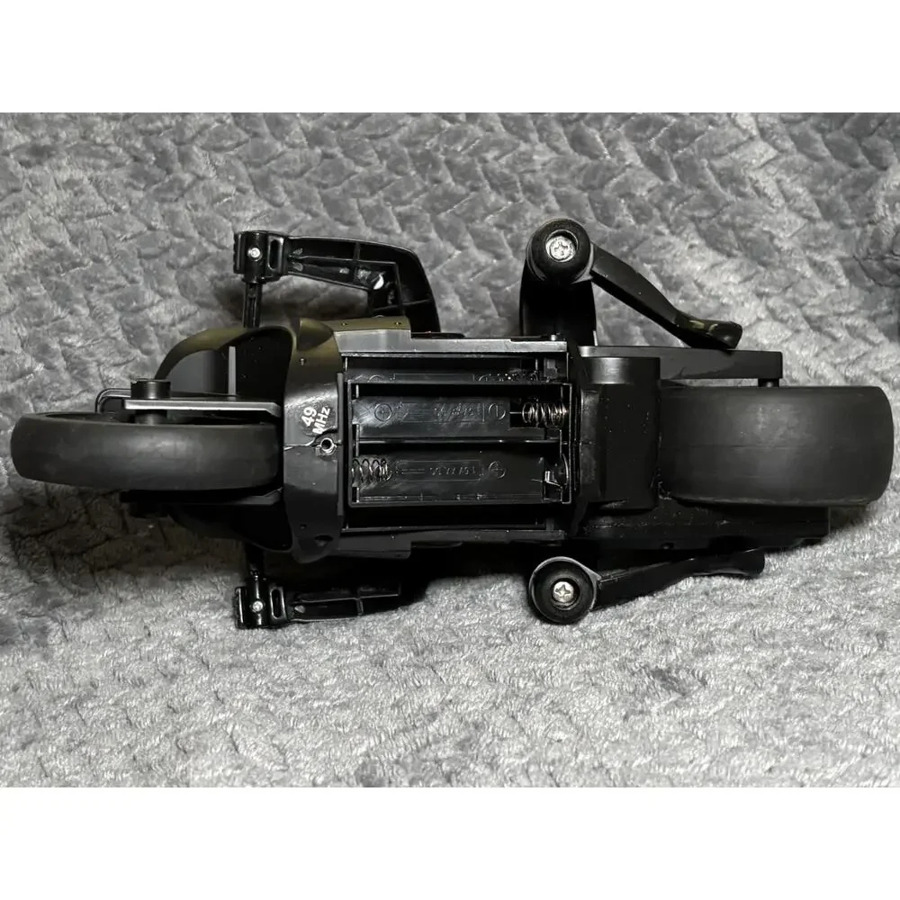 RC Motorcycle Rider Toy 49MHz Black Remote Control Bike Untested No Remote